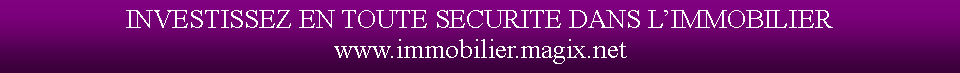 Zone de Texte: INVESTISSEZ EN TOUTE SECURITE DANS LIMMOBILIER www.immobilier.magix.net